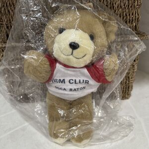 Vintage 1986 Trudy Teddy Bear Beige Plush Stuffed Animal 11” IBM CLUB BOCA RATON